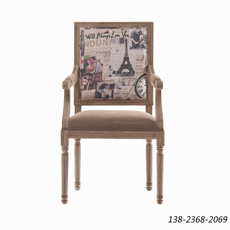 復(fù)古餐廳椅子，實(shí)木椅定制，西餐廳家具