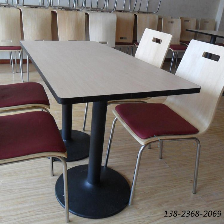 防火板四人桌，長方形餐桌，快餐廳桌椅